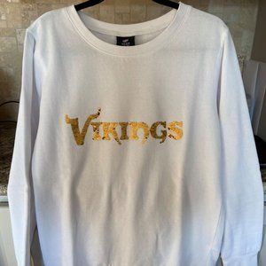 Minnesota Vikings Sequin Crewneck Sweatshirt - S